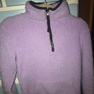 Purple lavender sherpa sweater